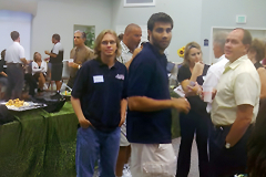 Steven and Robert at a networking meeting